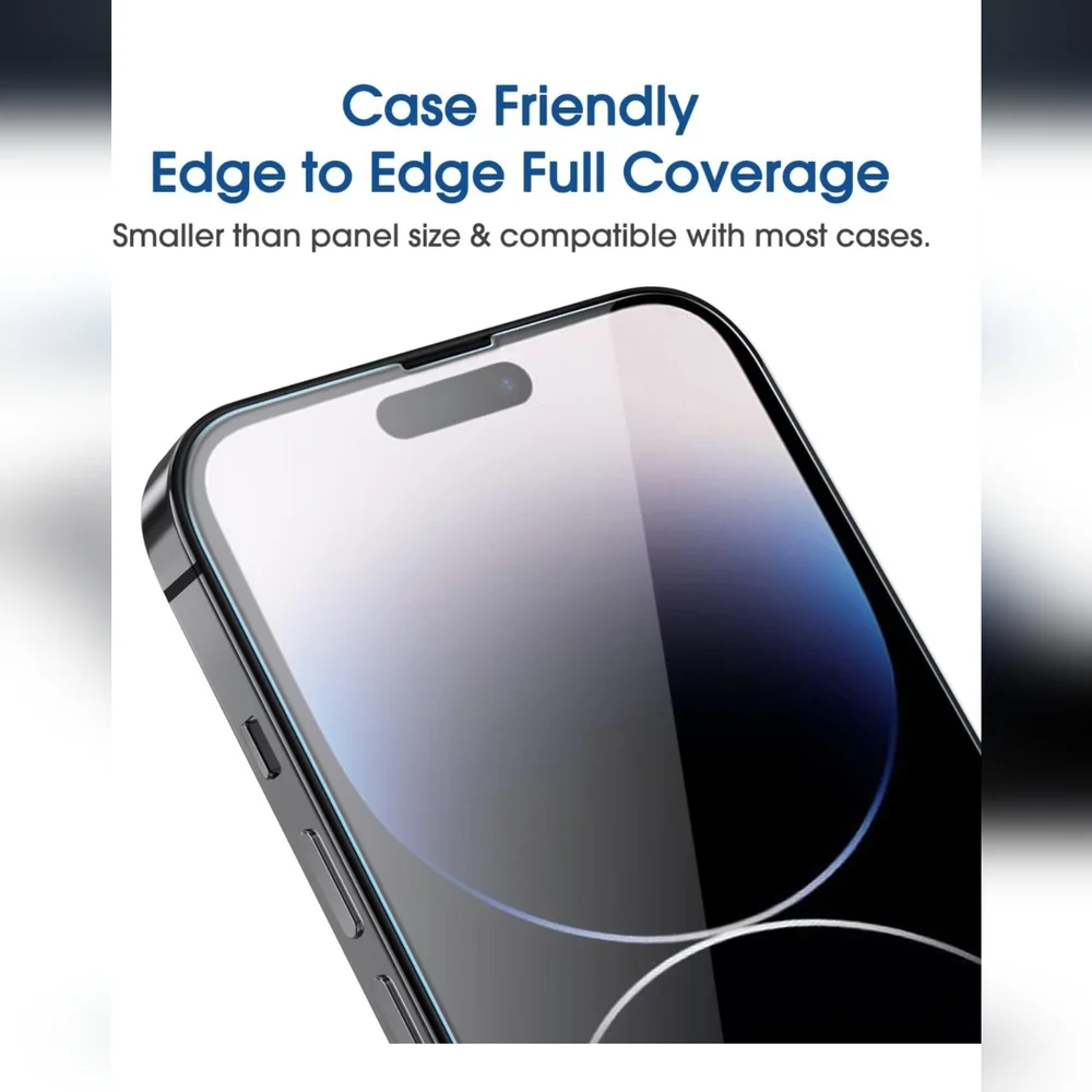 amFilm OneTouch Tempered Glass Screen Protector 2-Pack for iPhone 14 Pro Max